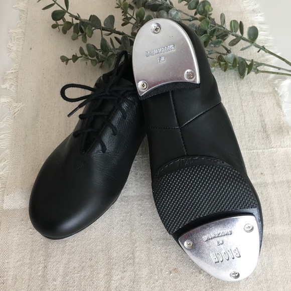 Bloch Ladies Tap-Flex Black Leather Tap Shoes Size 4.5, 4 1/2 M - S0388L - Picture 2 of 5